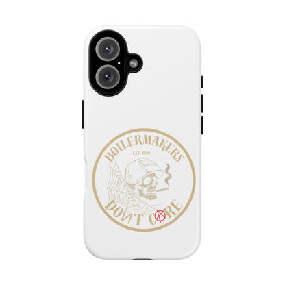 Tough Cases - Boilermakers Don't Care Phone Case, Tough Phone Cover, Skull Design Case, Unique Gift for Fans, Durable Smartphone Accessories
