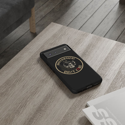 Boilermakers Don’t Care Phone Case — full-wrap skull design, drop-tested protection with attitude. Built tough for the hands that make the world work.