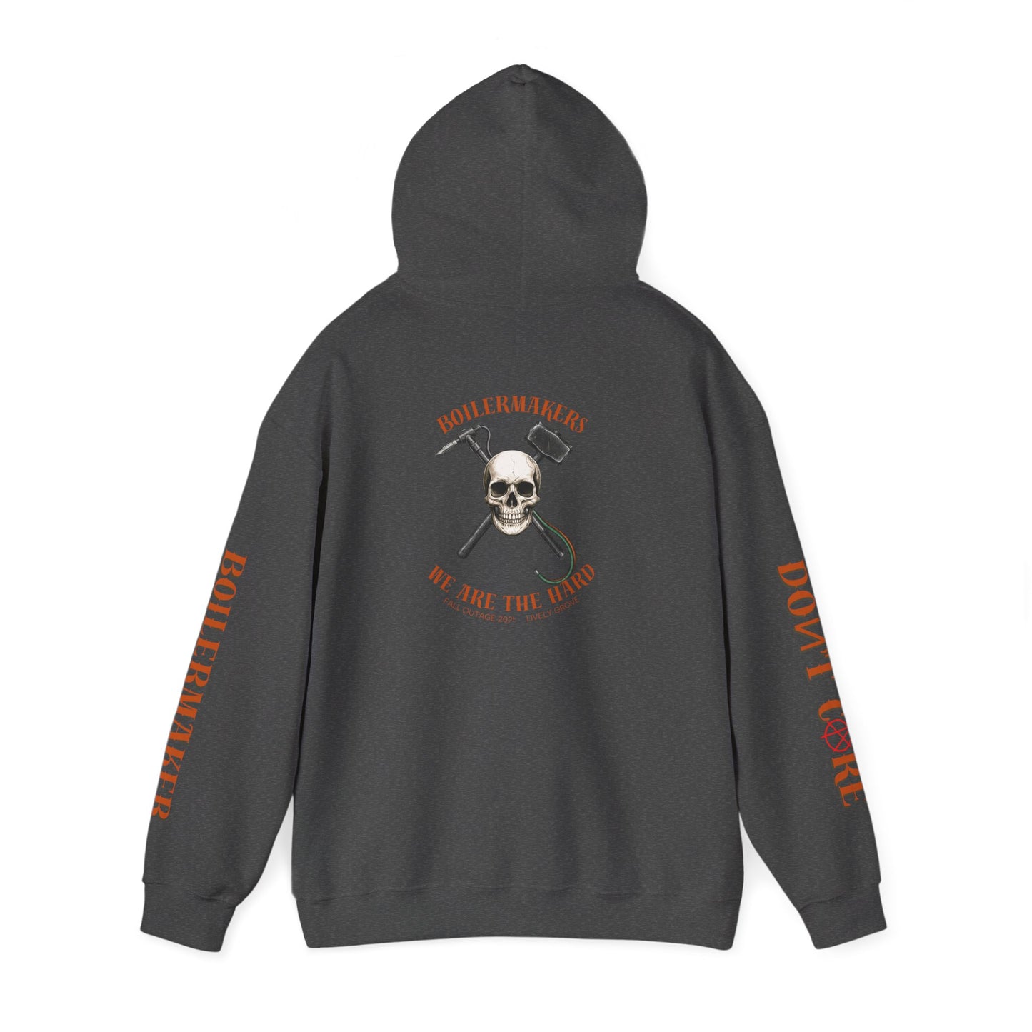 We Are The Hard” Hoodie lively Grove, both sleeves print edition