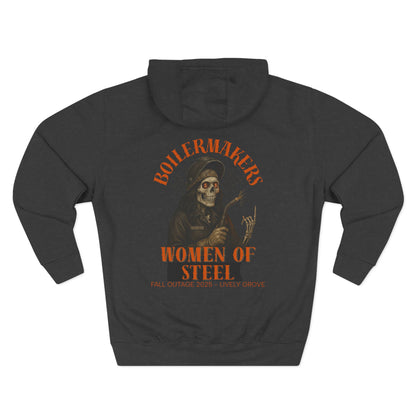 Boilermakers “Women of Steel” Hoodie — bold, warm, and built for the ones who burn just as bright. No sleeve print. Pair it with matching sweatpants for the full set.