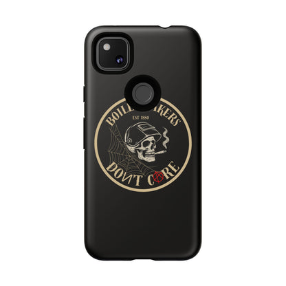 Boilermakers Don’t Care Phone Case — full-wrap skull design, drop-tested protection with attitude. Built tough for the hands that make the world work.
