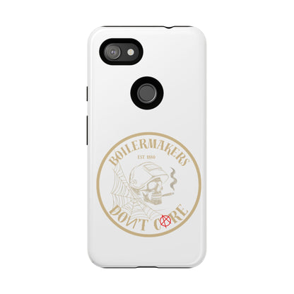 Tough Cases - Boilermakers Don't Care Phone Case, Tough Phone Cover, Skull Design Case, Unique Gift for Fans, Durable Smartphone Accessories