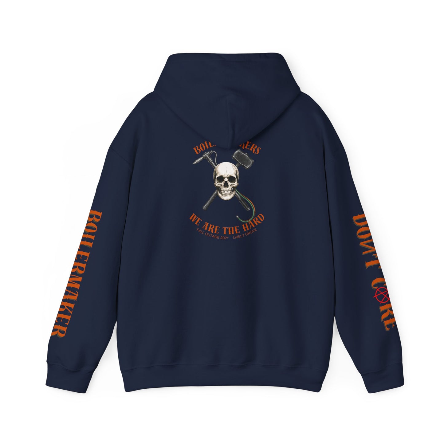 We Are The Hard” Hoodie lively Grove, both sleeves print edition