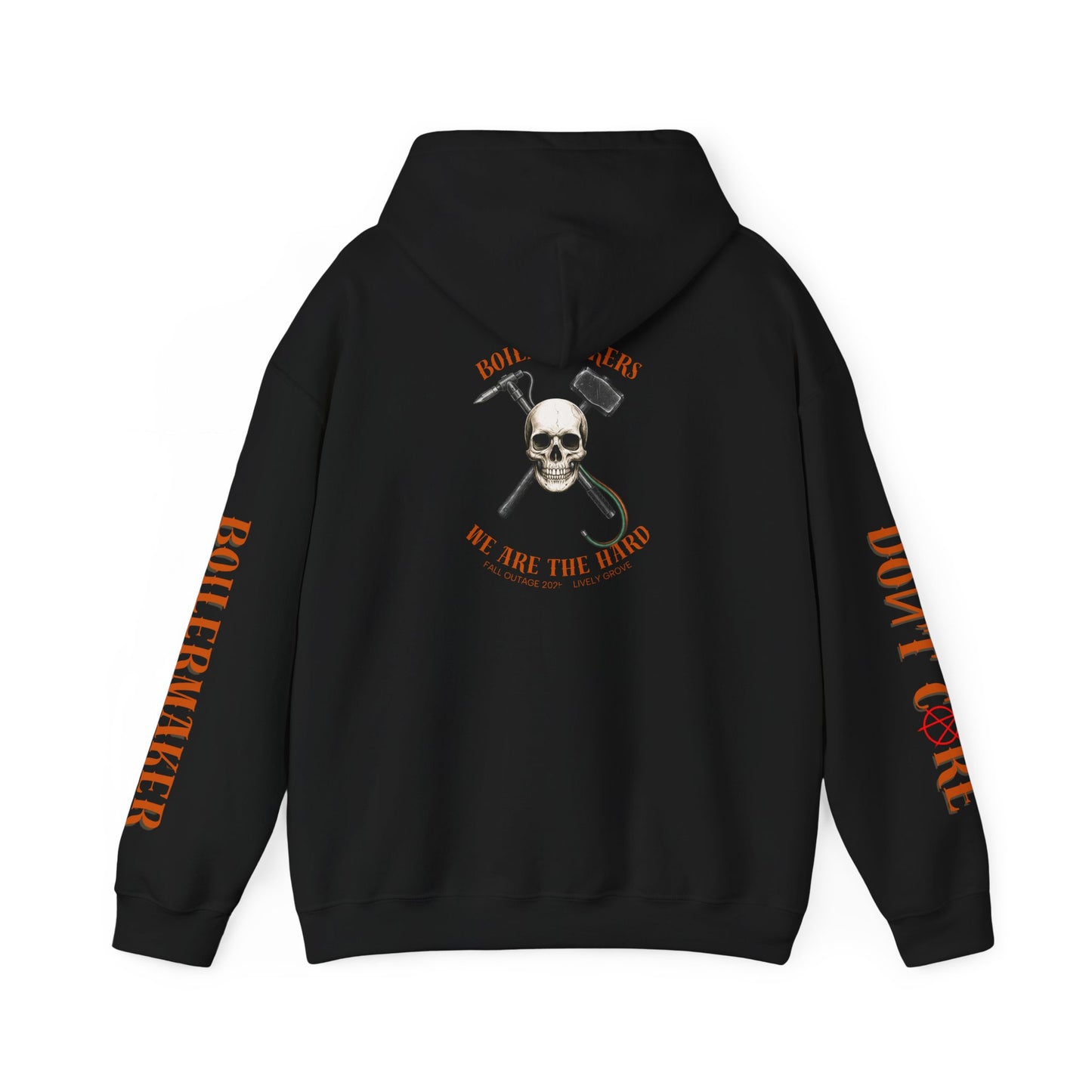 We Are The Hard” Hoodie lively Grove, both sleeves print edition