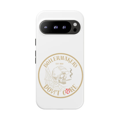 Tough Cases - Boilermakers Don't Care Phone Case, Tough Phone Cover, Skull Design Case, Unique Gift for Fans, Durable Smartphone Accessories