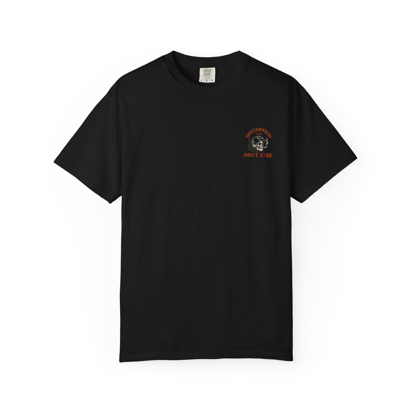 Boilermaker Skull Tee — built for those who burn, grind, and weld their way through life. Durable, comfortable, and made to match the sweatpants or hoodies in the same line.