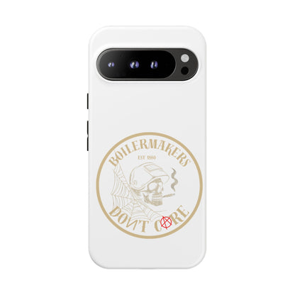Tough Cases - Boilermakers Don't Care Phone Case, Tough Phone Cover, Skull Design Case, Unique Gift for Fans, Durable Smartphone Accessories