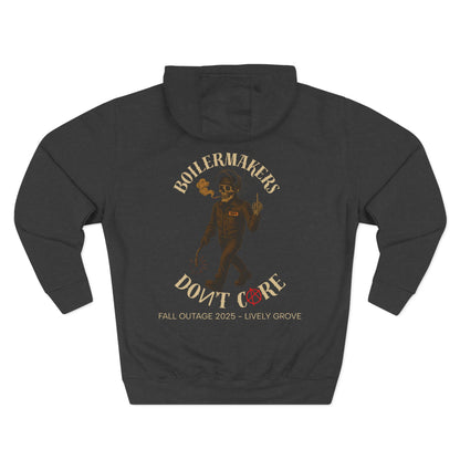Boilermakers Don’t Care Hoodie – Lively Grove Fall Outage 2025 Collection