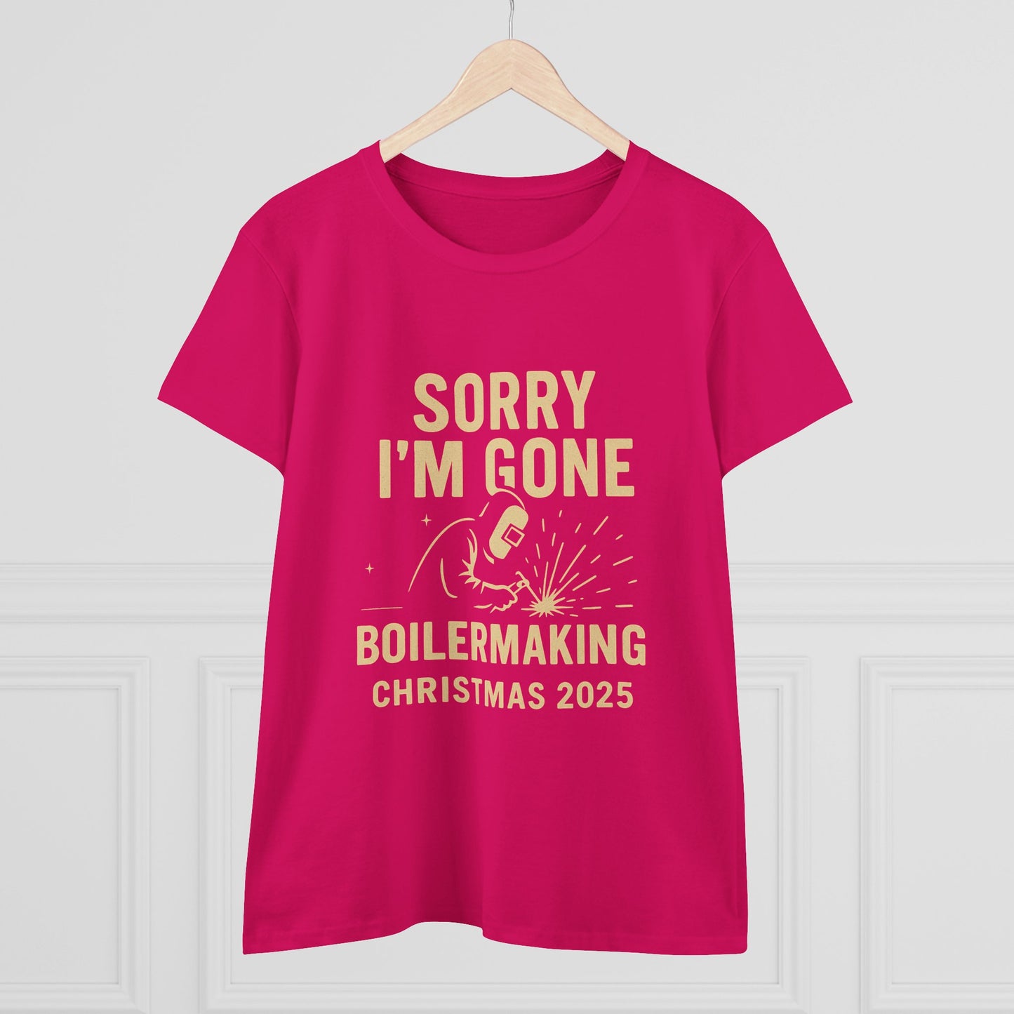 Boilermaking Christmas Tee - Sorry I'm Gone, Holiday Shirt for Women, Workwear, Seasonal Merchandise