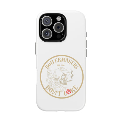 Tough Cases - Boilermakers Don't Care Phone Case, Tough Phone Cover, Skull Design Case, Unique Gift for Fans, Durable Smartphone Accessories