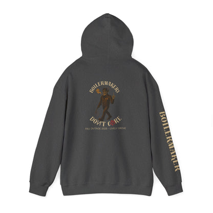 Boilermakers Don’t Care Hoodie – Lively Grove Fall Outage 2025 Edition