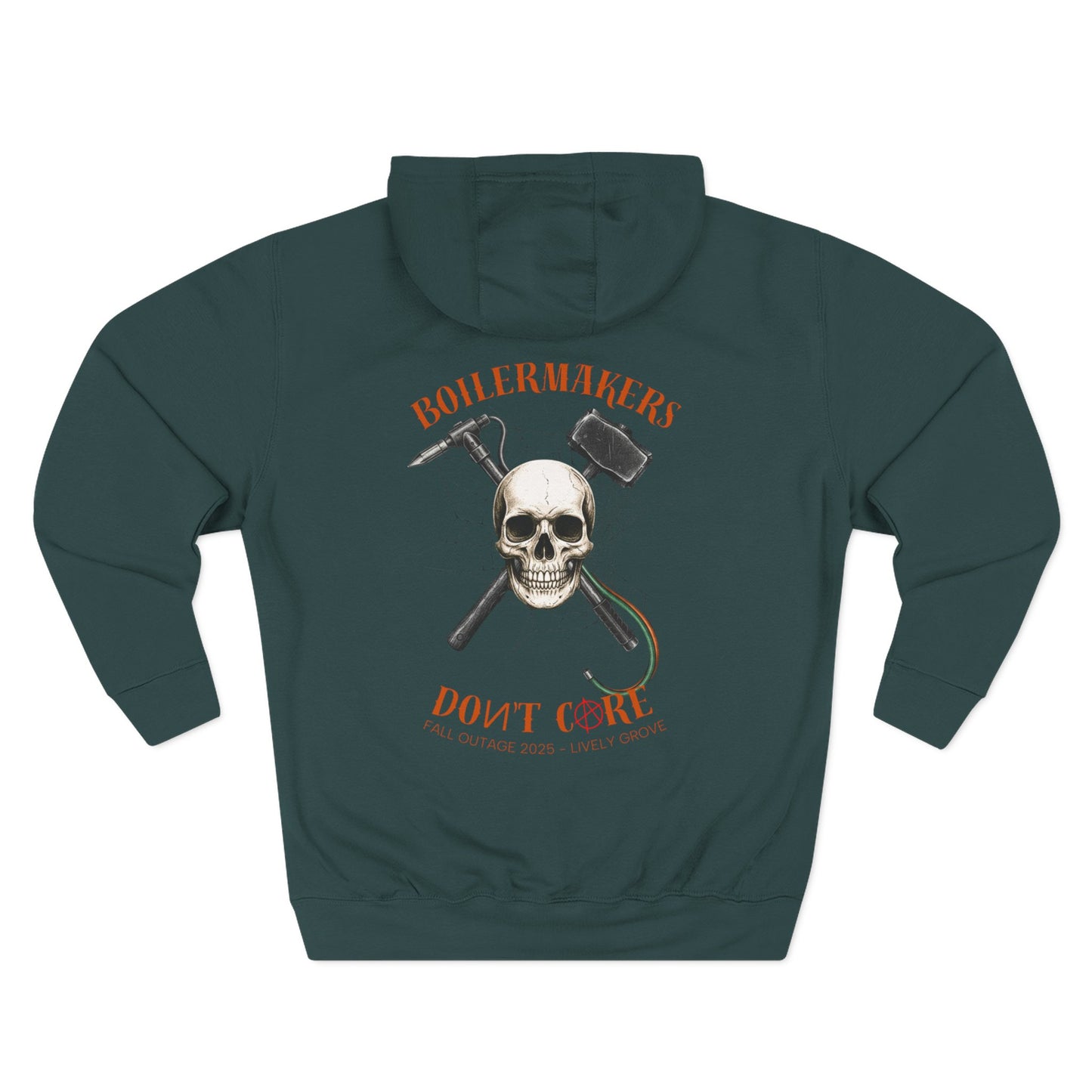 Boilermakers Don’t Care Hoodie – Lively Grove Fall Outage 2025