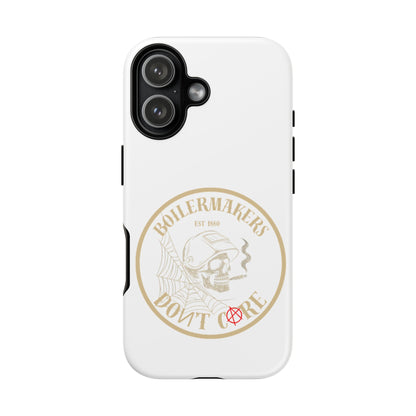 Tough Cases - Boilermakers Don't Care Phone Case, Tough Phone Cover, Skull Design Case, Unique Gift for Fans, Durable Smartphone Accessories