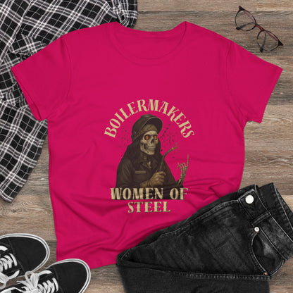 Boilermakers Women of Steel Tee - Empowering Women's Cotton T-Shirt, Gift for Tradeswomen, Work Apparel, Unique Construction Shirt, [...]