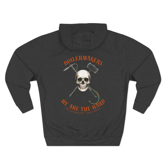 Skull & Hammer Hoodie, Cozy Fleece Sweatshirt, Perfect for Casual Outings, Gift for Boiler Makers, Halloween Atmosphere, Unisex Style