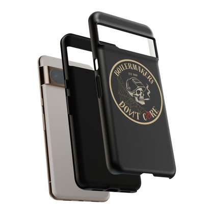 Boilermakers Don’t Care Phone Case — full-wrap skull design, drop-tested protection with attitude. Built tough for the hands that make the world work.